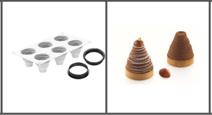 SILIKOMART TART RING KIT ALBIA - ø65 H 61 MM + 6 RINGS ø70 MM H 20MM --106ML