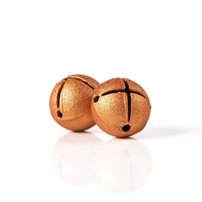1015072 Ball jingle bells small bronze 2,2 cm 162pcs ***ON/ORDER***