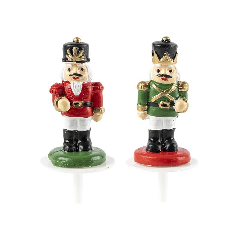 1015438 Casse-noisette vert et rouge 4 cm 64pcs 