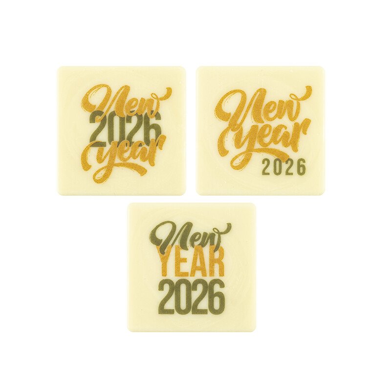 2015418 Plate New Year 2026 5 cm 75pcs ***ON/ORDER***