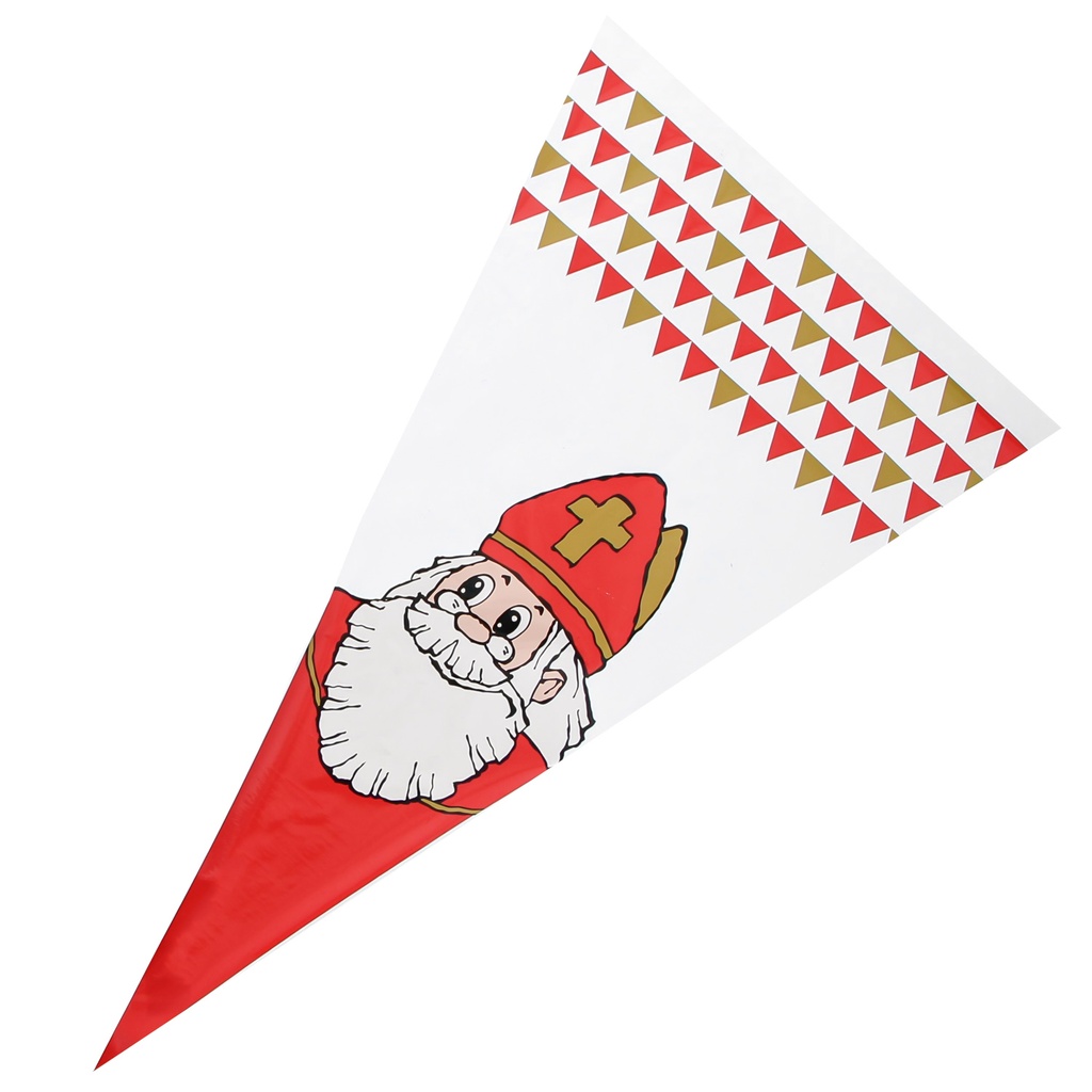 SACHET CORNET SAINT NICOLAS 25X46CM 500GR 50PCS