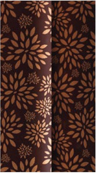 092114 PCB FEUILLE TRANSFERT BOUQUET BRONZE 265X125MM 20 PCES