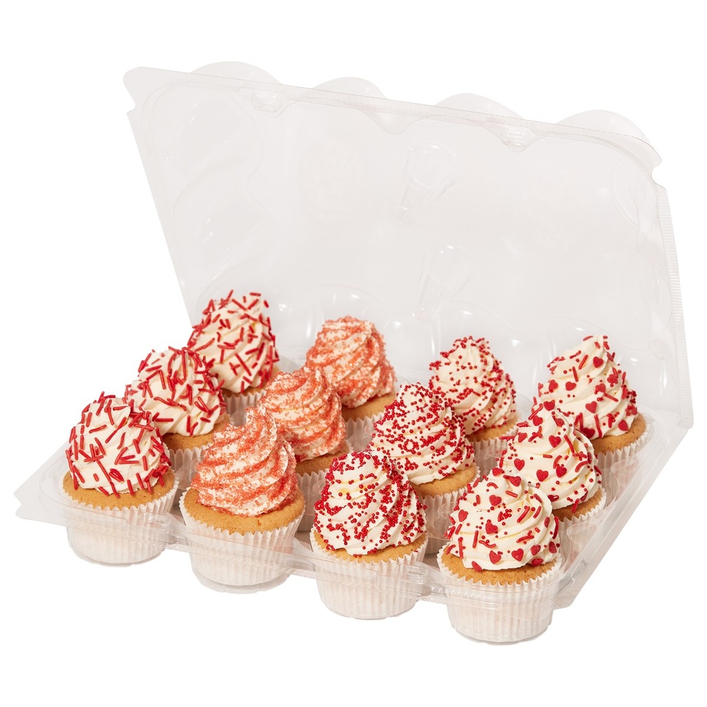 SET OF 3 PLASTIC BOXES FOR 12 CUPCAKES