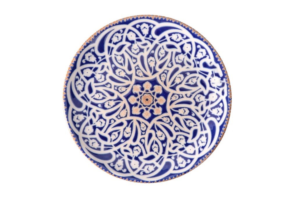PIOLI OOSTERS DINERBORD 27CM BLAUW/WIT PORSELEIN - OR18ML27