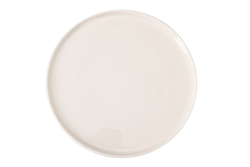 PIOLI PLANO PLATE 27CM WHITE PORCELAIN SMALL STRAIGHT RIM - PL18AP27