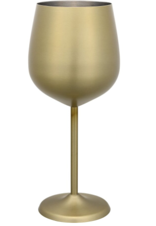 ROOFTOP SET DE 2 VERRES COCKTAIL 55CL DORE/INOX - 17328