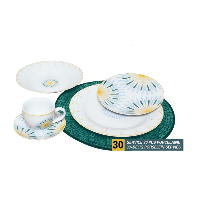 "FANTASY" TAFELSERVIES SET 30 STUKS