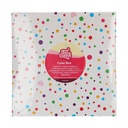 FUNCAKES BOÎTE A GÂTEAU CONFETTI 25 X 25 CM 15HT