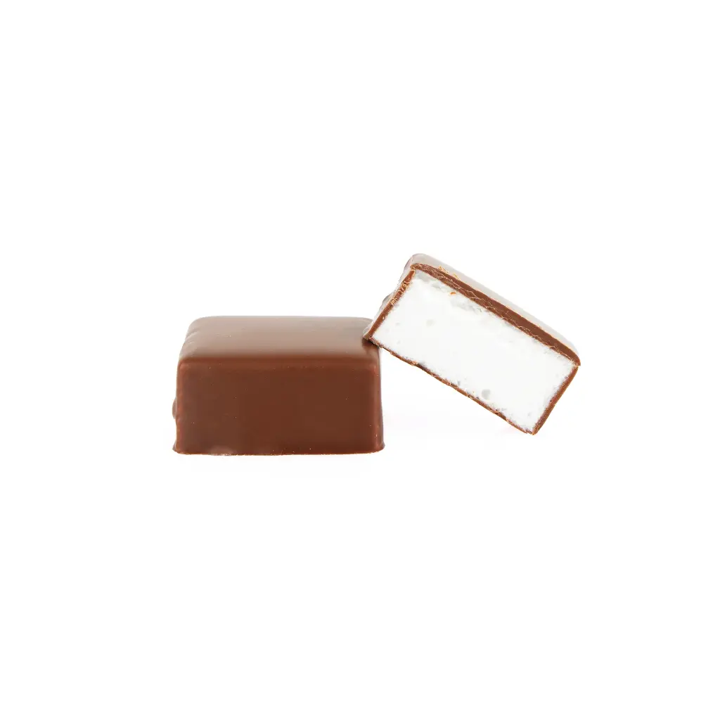 MALLOWS MARSHMALLOW VANILLE CHOCOLAT LAIT 4 X 4 CM 8 PCS - 180GR