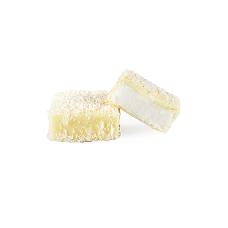 MALLOWS MARSHMALLOW COCO CHOCOLAT BLANC 4 X 4 CM 8 PCS -180GR