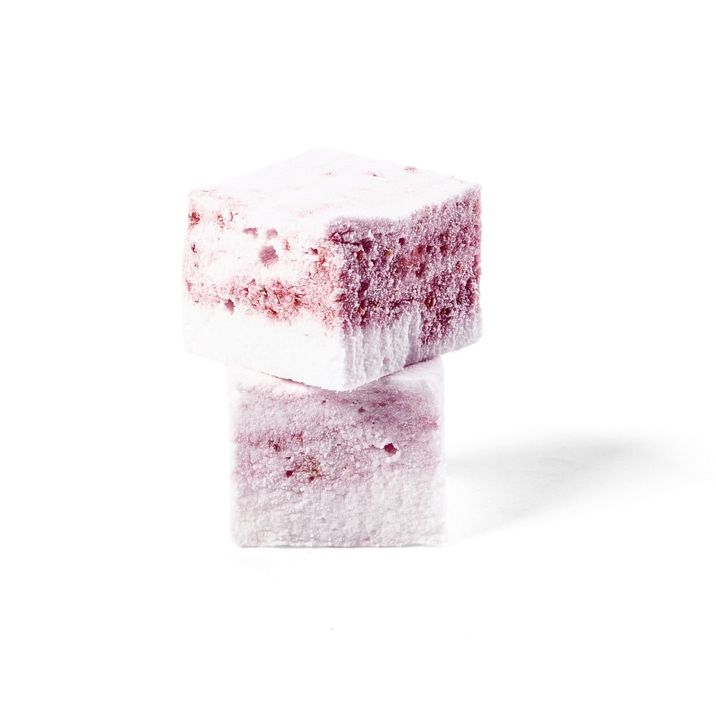 MALLOWS MARSHMALLOW FRAISE 3 X 3 CM 18 PCS - 215GR