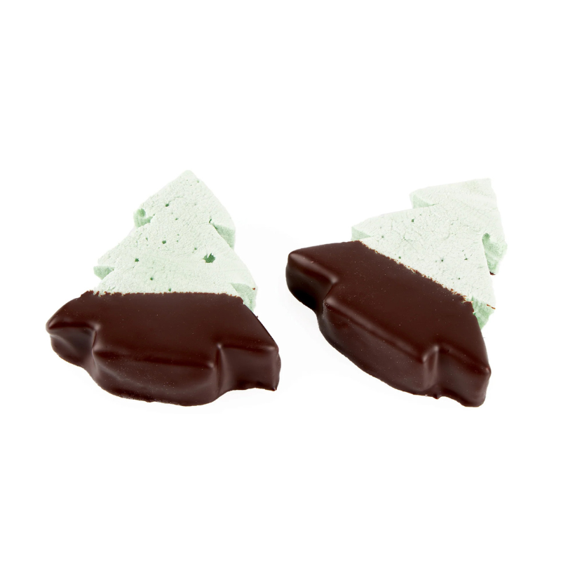 MALLOWS MARSHMALLOW SAPIN SEMI ENROBE CHOCOLAT NOIR 7 X 6,5CM 2PCS - 60GR