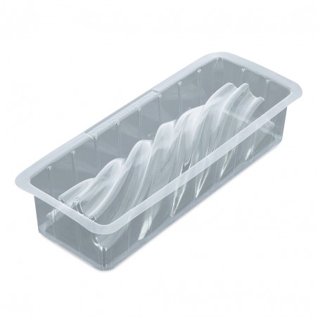 BUB52A MOULE A BUCHE COURTE TORSADEE EN PVC 25X7X6CM 6PCES 