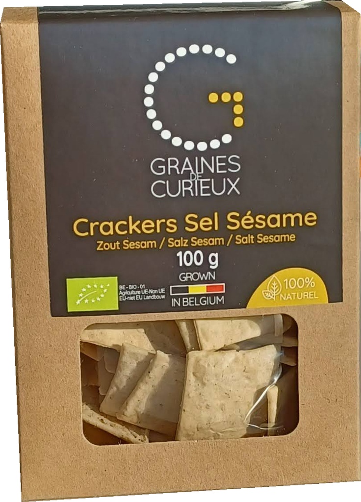 ORGANIC SALT & SESAME CRACKERS 100GR