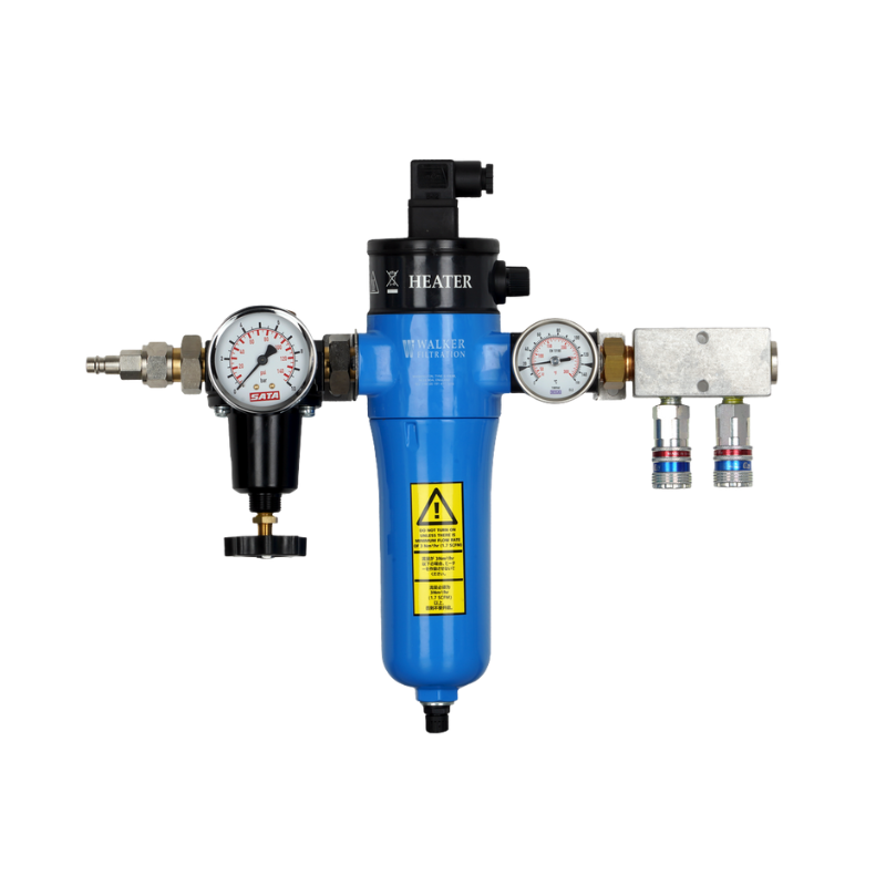 SGI A55TH LUCHTVERWARMER MET THERMOMETER + LUCHTINLAATREGELAAR EURO, DUBBELE LUCHTUITLAAT 220 VOLT