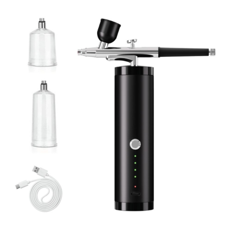 KIT AEROGRAPHE PORTABLE AVEC COMPRESSEUR ET 3 RESERVOIRS