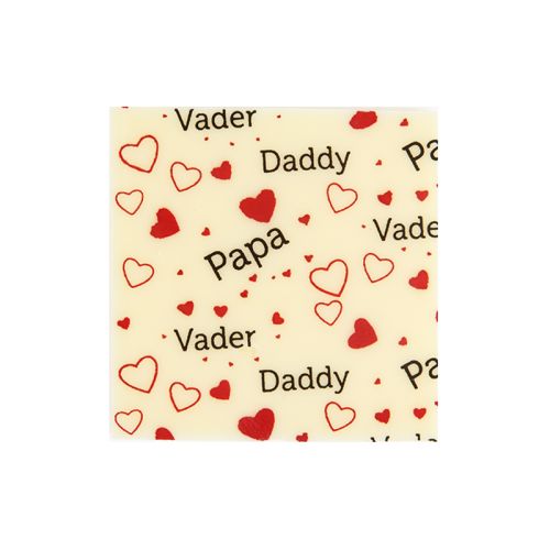 2011025 SQUARE PLATE 3.5CM PAPA 216PCS ***S/CDE***