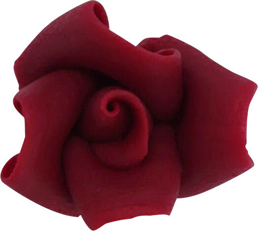 ROSES MASSEPAIN 5 PCES  BORDEAU 5 PCES