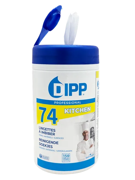 DIPP 74 DROOGREINIGENDE DOEKJES 150PC 20CMX14CM