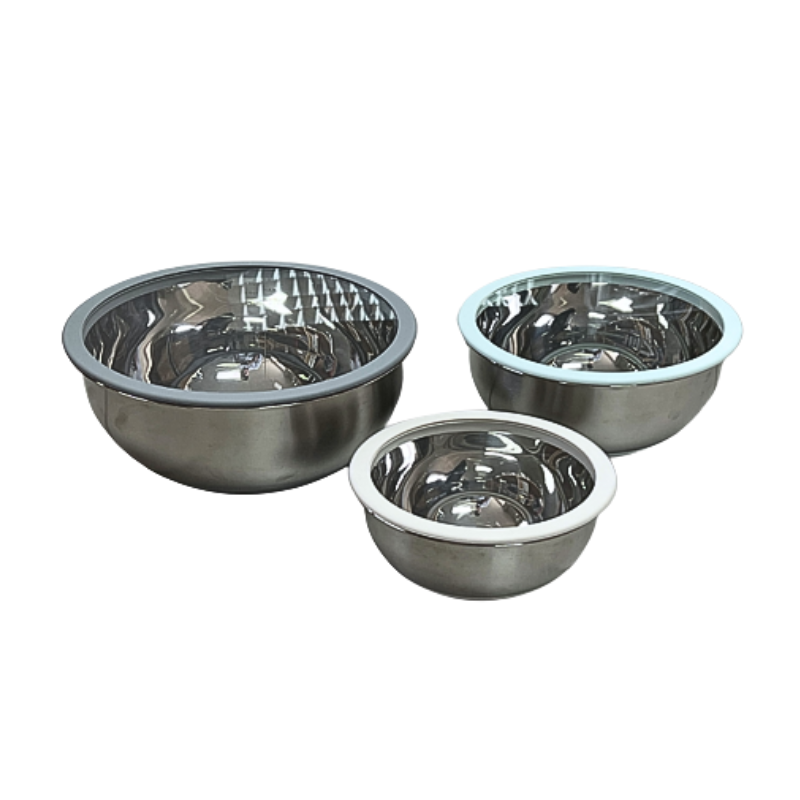 SET DE BOL MELANGEUR INOX 201 DIAM 16, 20 ET 24 CM