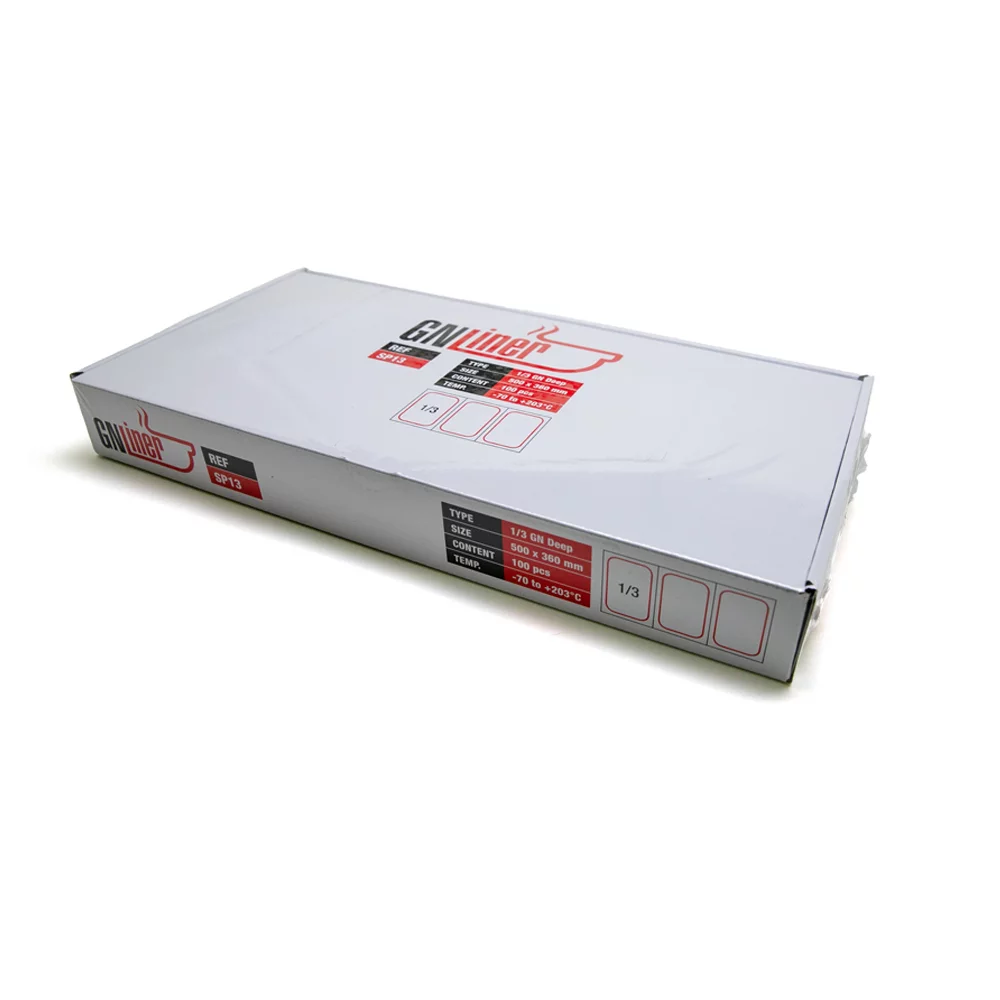 SMILING COOK *GN-LINER* PROTECTIVE COATING FOR GN BINS 1/3 + 1/4 DEEP 500 x 360MM BOX OF 100PCS