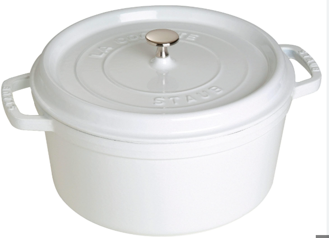 STAUB ROUND WHITE COCOTTE 28CM  6.7L