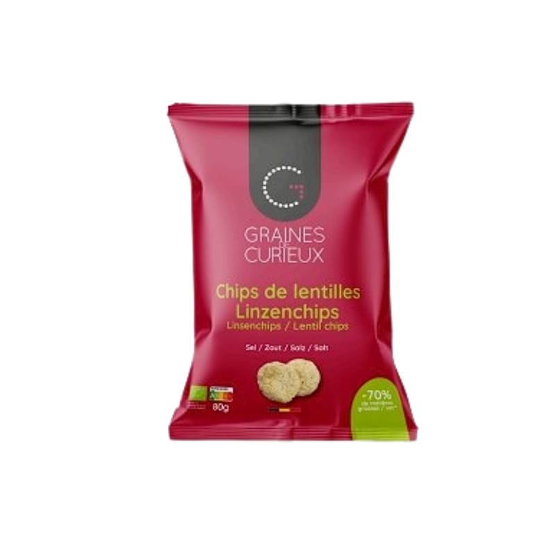 CHIPS DE LENTILLES SAVEUR SEL 80GRS