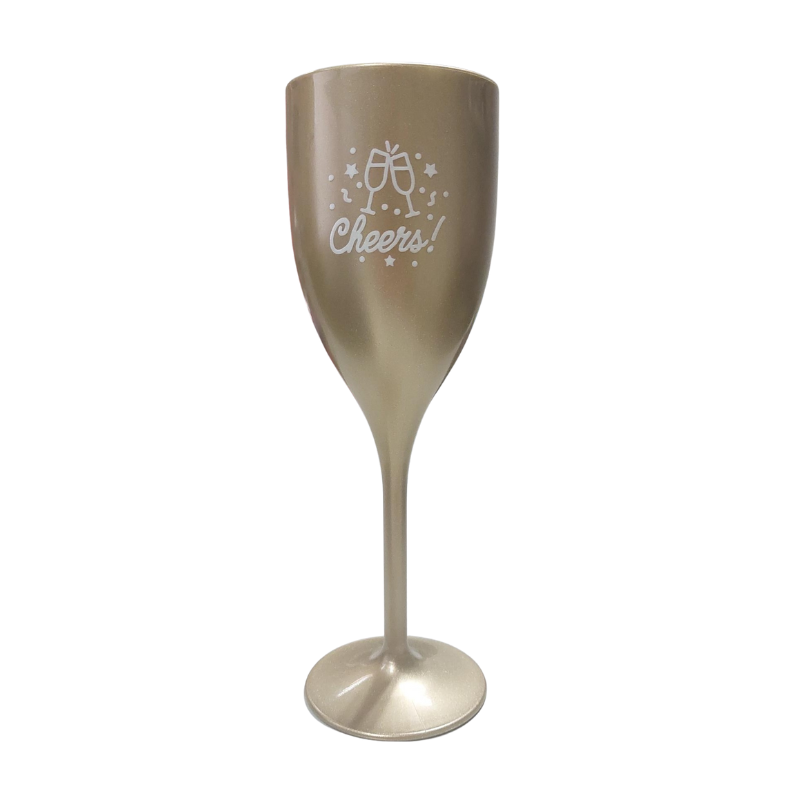 VERRE FLUTE VENUS "CHEERS !" POLYMERE 17CL 