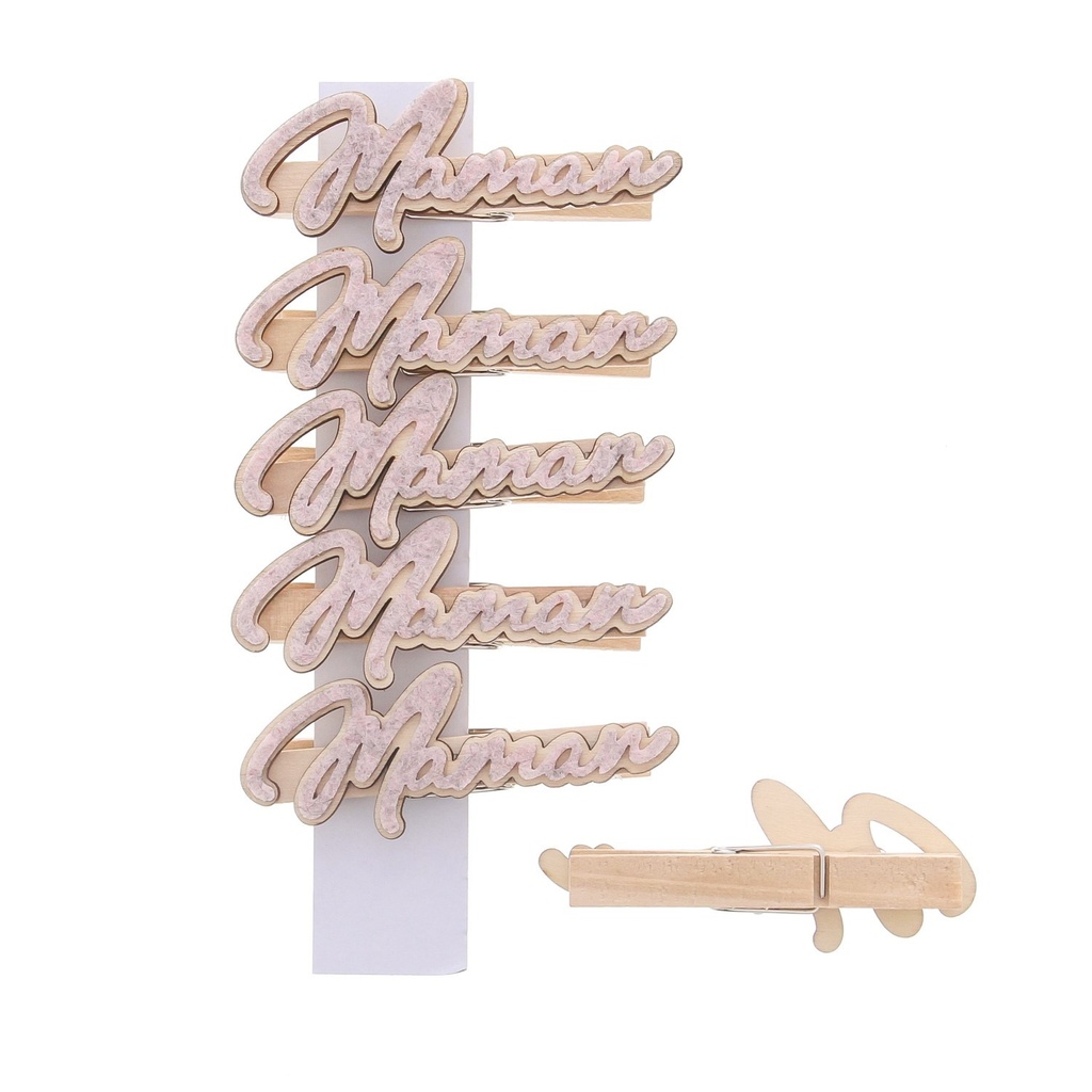 ROZE KLEM "FLOWERY" - MAMA 6ST 74 X 18MM H35MM