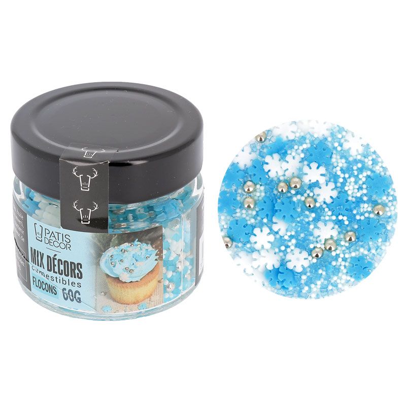 MIX DÉCORS FLOCONS ASSORTIS 60GRS