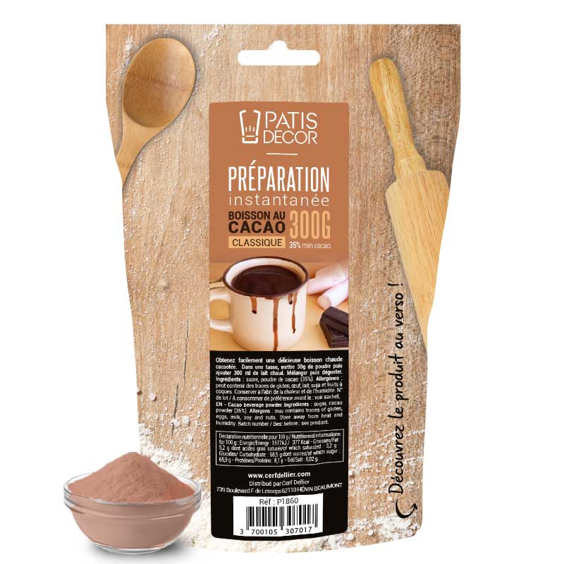 MIX PREPARATION INSTANTANEE POUR CACAO CHAUD 300GRS