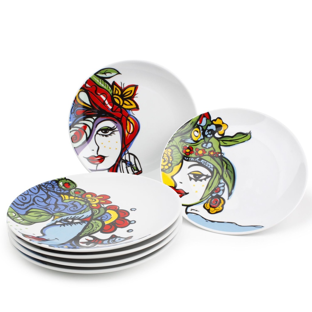 JOSIEN BROEREN PLATES 20.5CM SET OF 6