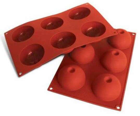 SILIKOMART SF086 VORM 6 MAGISCHE KOEPELS Ø75 HT 40MM 115ML ANTI-AANBAK GN1/3 -50° TOT 250