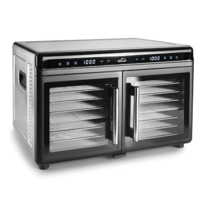 LACOR DEHYDRATOR MET 2 DEUREN - 2 TIMERS 2X8 PLATEN - INSTELLING 35 TOT 80° - 51,4X36,5XH33,5CM - 220/240V