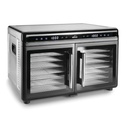 LACOR DEHYDRATOR 2 DOORS - 2 TIMERS 2X8 TRAYS - SETTINGS FROM 35 TO 80° - 51.4X36.5XH33.5CM - 220/240V