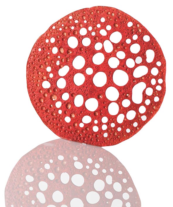 065317 PCB OPALINE ROBIJNROOD Ø 5 CM 32 STUKS ***S/CD***