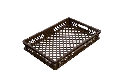 BAC EURONORM 60X40XH9CM BRUN AJOURE 17L FOND&COTES