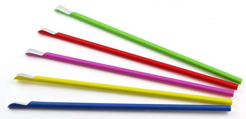 SIER LEPEL RIET GRANITA PAPIER GEASSORTEERD 24CM Ø8MM PAK VAN 100 STUKS