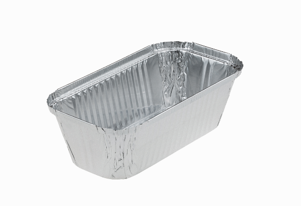 RECHTHOEKIGE ALUMINIUM SCHAAL RECHTE RAND CH1500 250X134 H70MM1500CC 8X100ST
