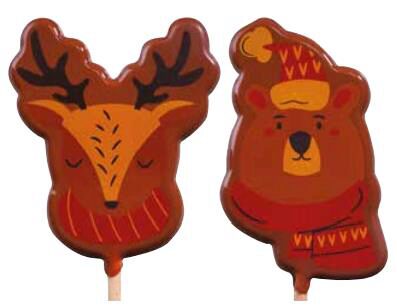 065268 PCB BLISTERS SUCETTES “LES FRILEUX““ ET BÂTONS 2 MOTIFS  H.6,5CM 5X9PCS ***s/cd***