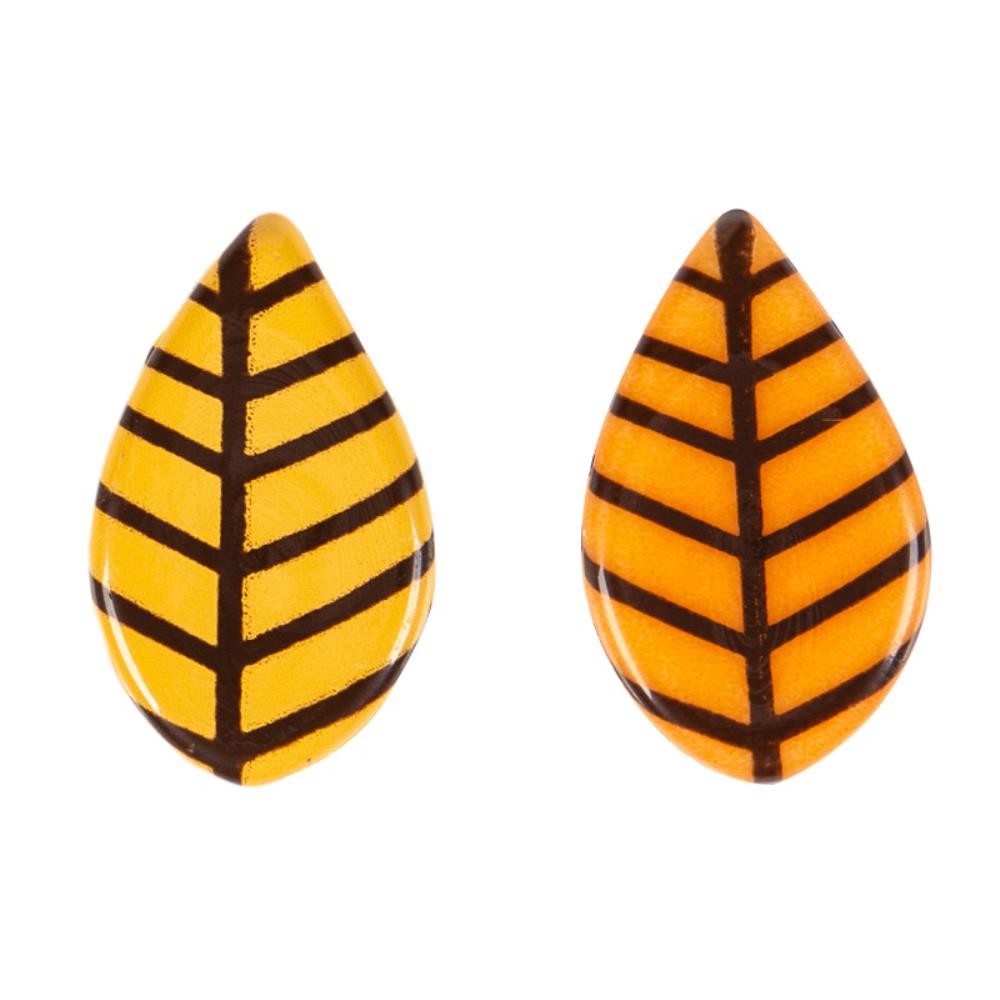 2014147 HERFSTBLAD IN GEEL/ORANJE CHOCOLADE 175 STUKS ***OP BESTELLING***