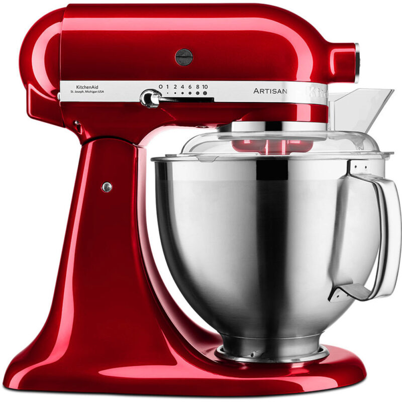 KITCHENAID ARTISAN 185 ROBOT SUR SOCLE 4.8L POMME D'AMOUR ACCESSOIRES INOX