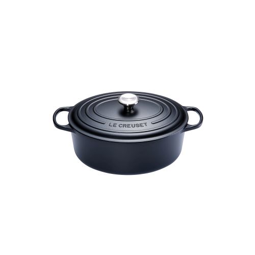 LE CREUSET OVAL COCOTTE 31CM BLACK 6.3L 6PSIGNATURE