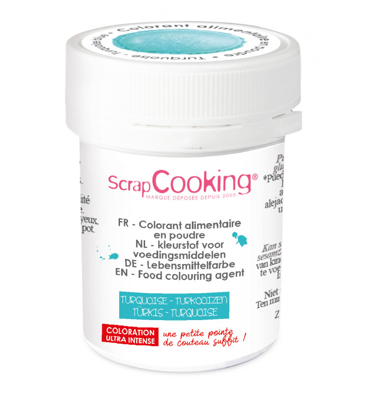 SCRAPCOOKING COLORANT ALIMENTAIRE HYDRO TURQUOISE 5GR