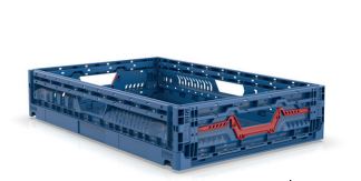EURONORM OPVOUWBARE CONTAINER 60X40X12CM BLAUW GEPERFOREERD VOLUME 23L*SCDE*