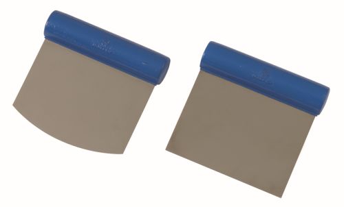 MATFER COUPE PÂTE INOX SOUPLE ARRONDI 11CM MANCHE POLYAMIDE BLEU