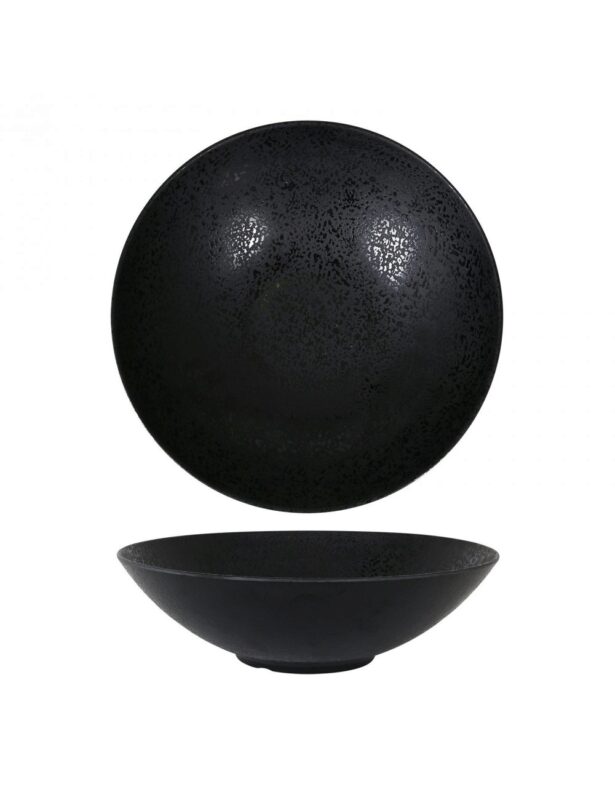 ARIZONA ASSIETTE COUPE MELAMINE NOIR 27XH5CM