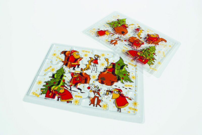 PCB Blister puzzelt Santa's activiteiten 19x13 cm 10pces ***s/cd***