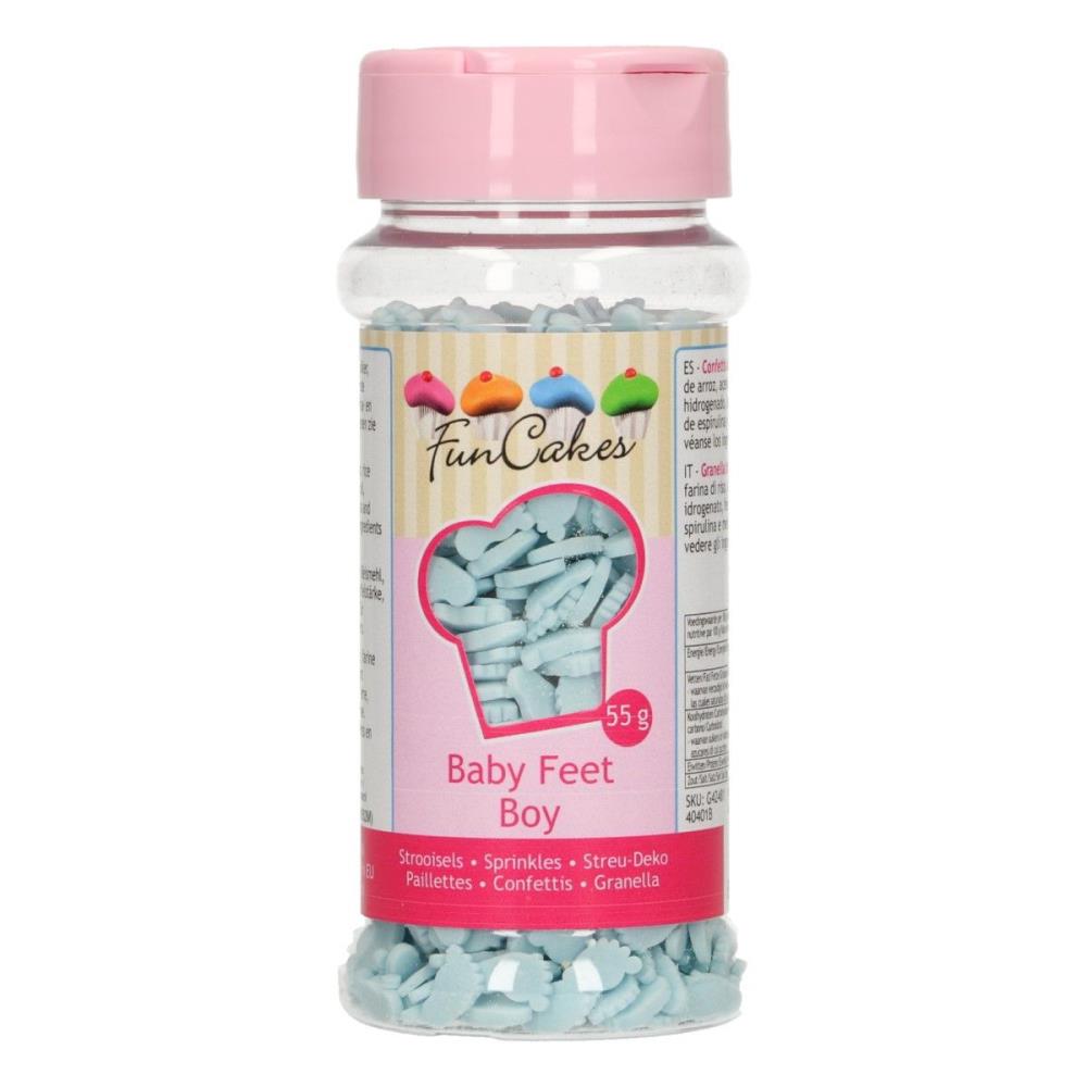 FUNCAKES MIX SUIKER DECORATIE BABY JONGEN VOET 55GR
