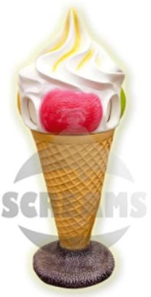 CORNET GEANT BOULES GLACE HT164 POUBELLETROTTOIR/PC SOCLE